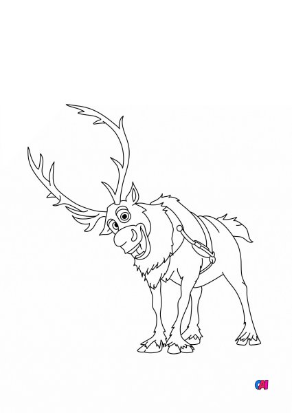 Раскраска Свен из холодного сердца