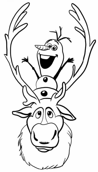 Олаф и Свен раскраска