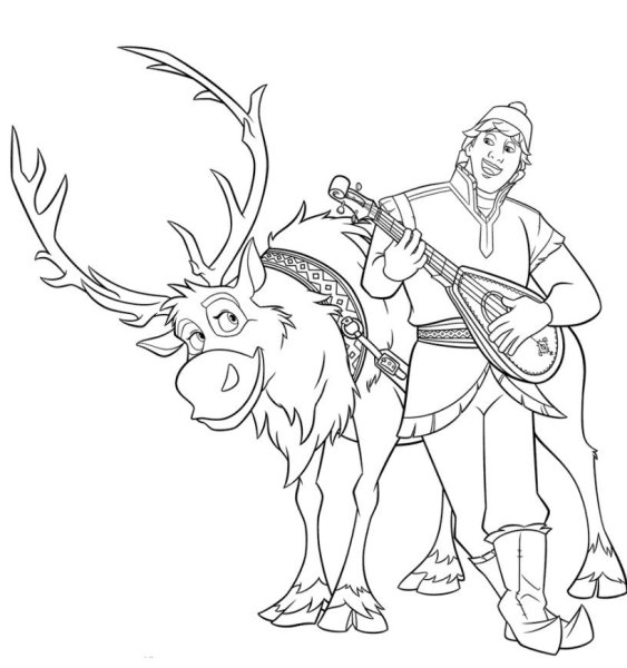 Свен и Кристоф раскраска