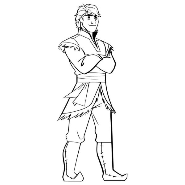 Раскраска Кристофф из холодного сердца