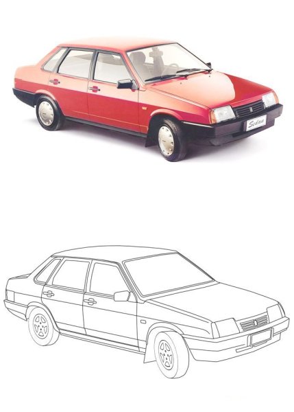 Раскраски машины ВАЗ 2109