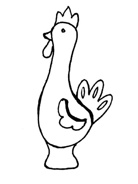 Филимоновская игрушка свистулька петушок раскраска