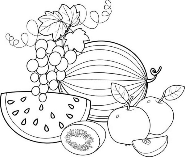 Раскраска дары лета