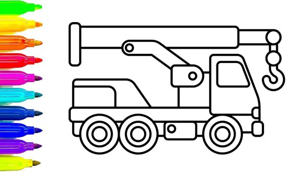 Кран раскраска