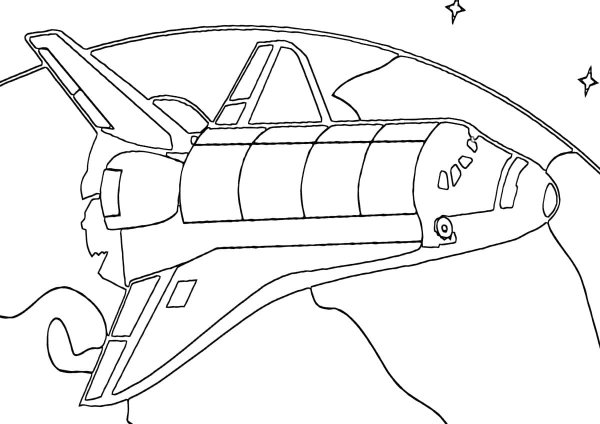 Космический корабль раскраска