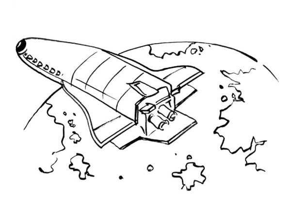 Космический корабль раскраска