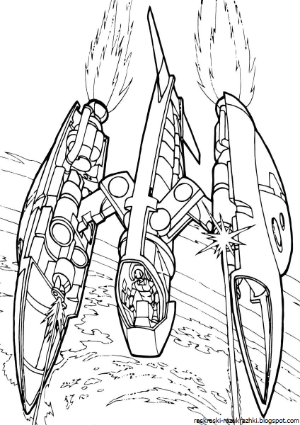 Космический корабль раскраска
