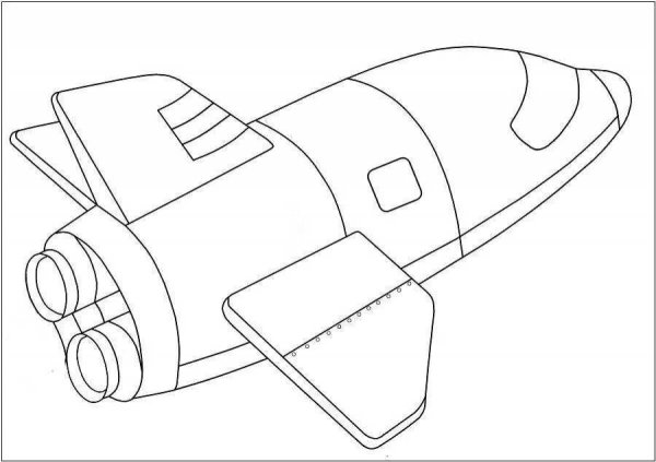 Космический корабль раскраска
