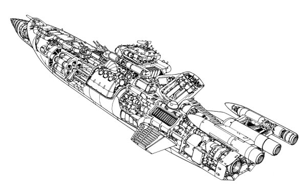 Космический корабль раскраска