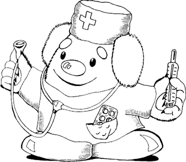 Раскраски ко Дню медика