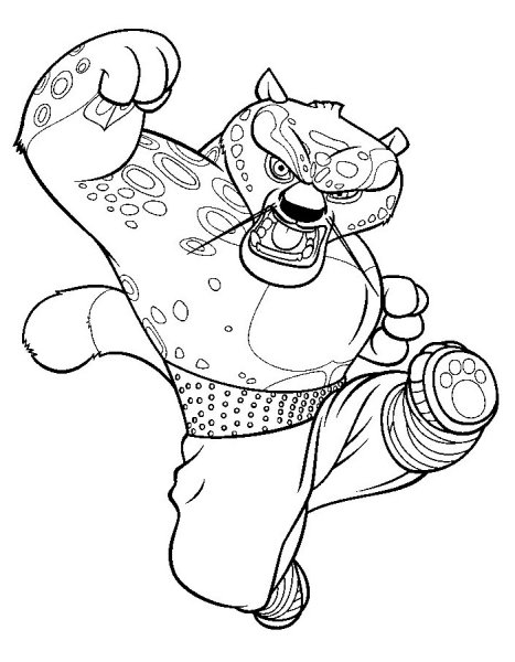 Кунг фу Панда по раскраска