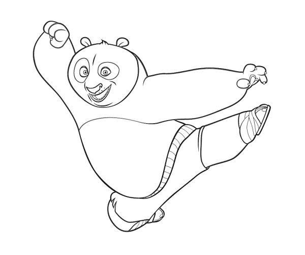 Кунг фу Панда раскраска