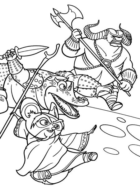 Кунг фу Панда раскраска Тай Лунг