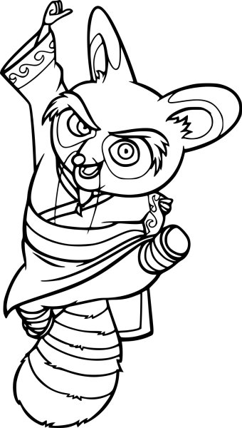 Кунг фу Панда раскраска