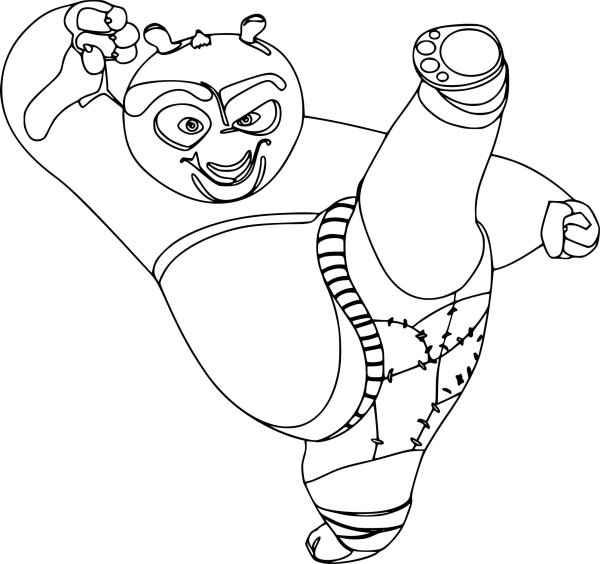 Раскраска кунг фу Панда гадюка