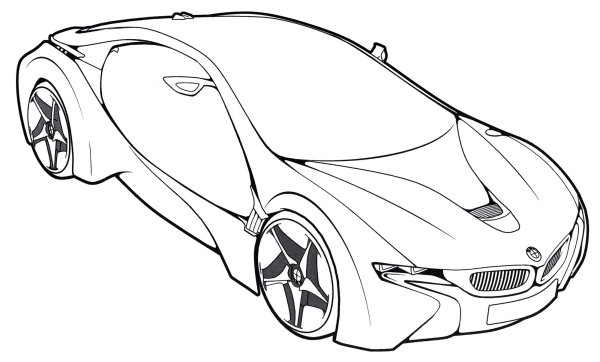 Раскраска БМВ i8