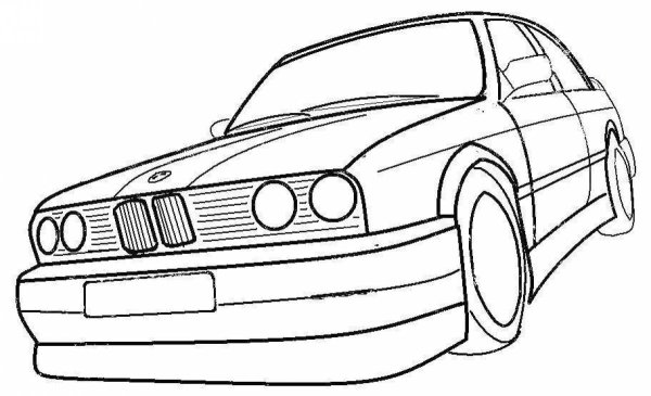 BMW e36 седан раскраска