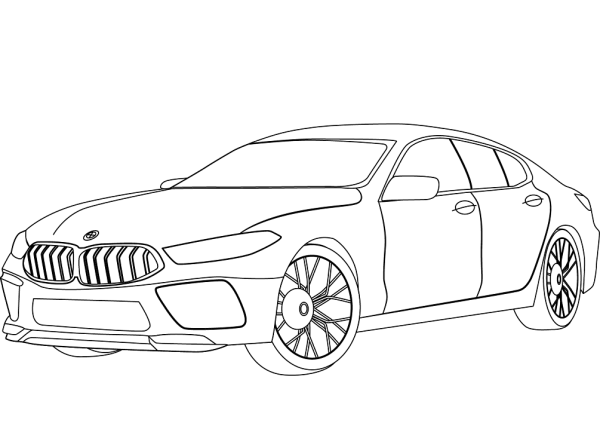 Раскраска BMW m5 f90