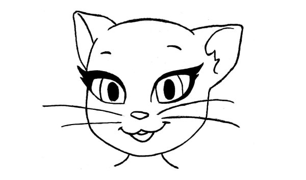 Мордочка кошки раскраска
