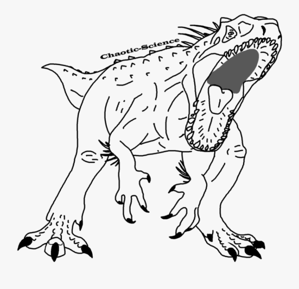 Раскраска динозавр Индоминус рекс