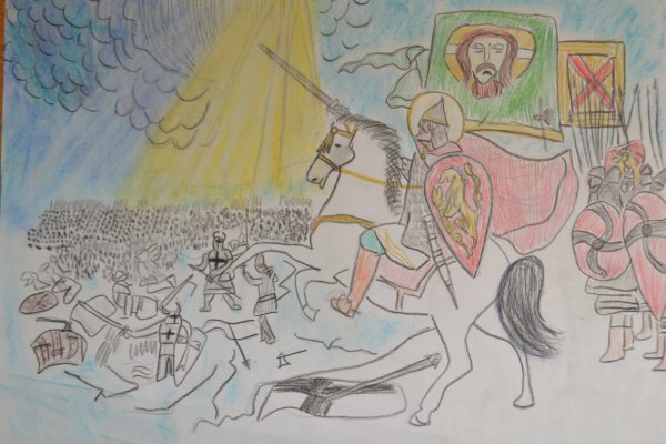 Александр Невский Ледовое побоище рисунок