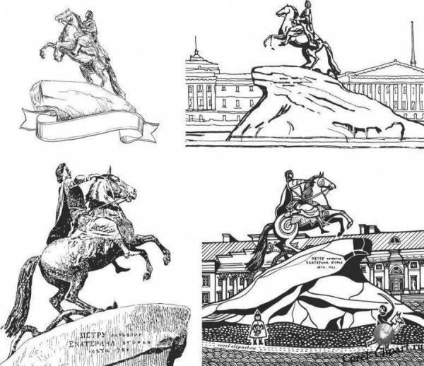 Памятник медный всадник Санкт-Петербург для детей