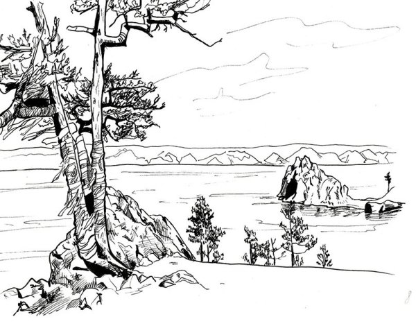 Байкал раскраска