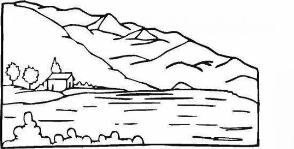 Озеро Байкал раскраска для детей