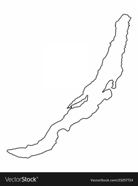 Контур Байкала вектор