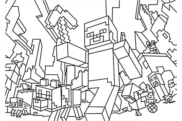 Раскраска майнкрафт