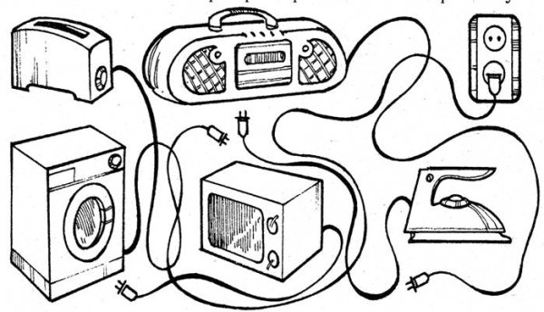Электрические приборы раскраски для детей
