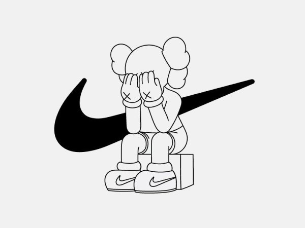 KAWS найк арт