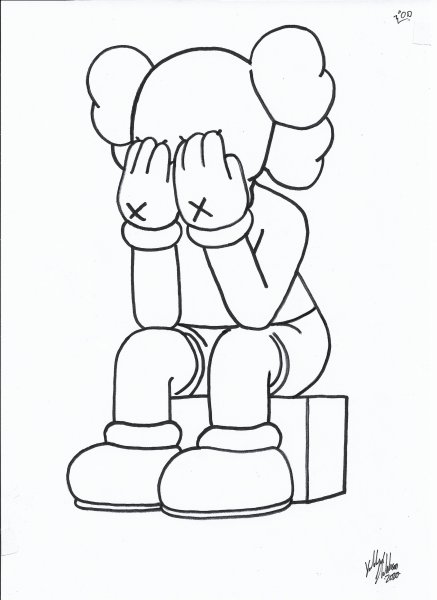 KAWS тату эскизы