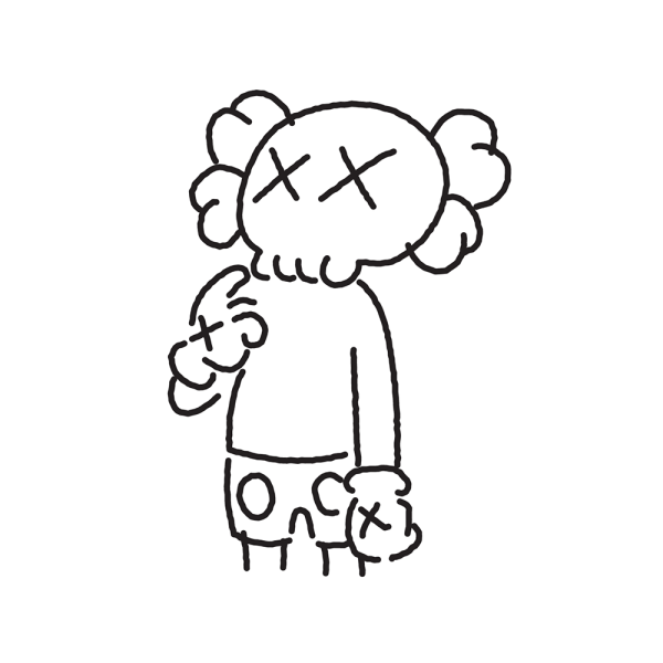 KAWS тату