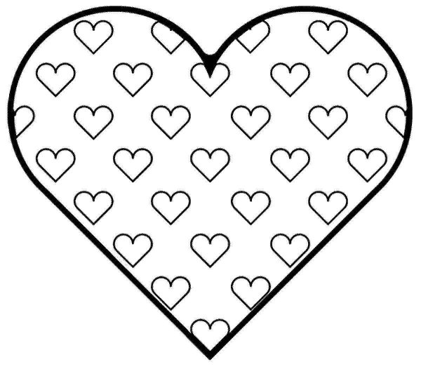 Сердце раскраска