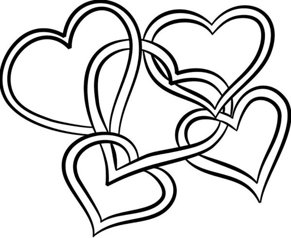Сердце раскраска