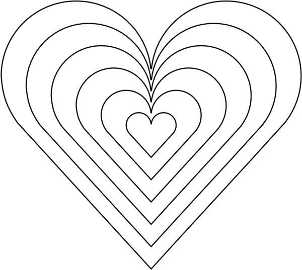 Сердечки для раскрашивания