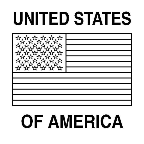 The USA Flag раскраска