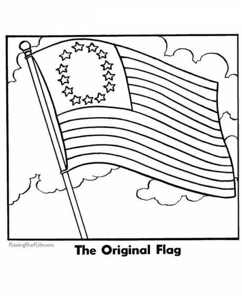The USA Flag раскраска