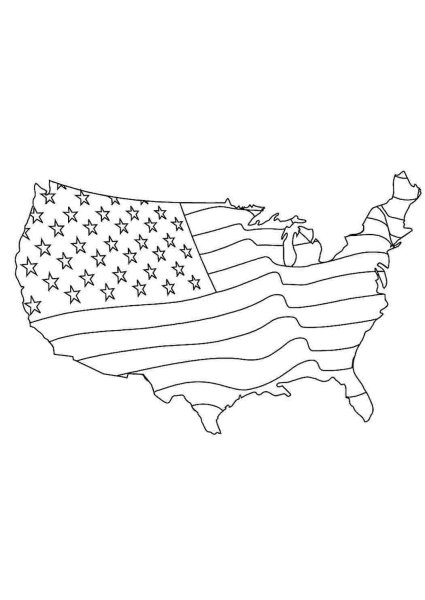 Флаг США раскраска