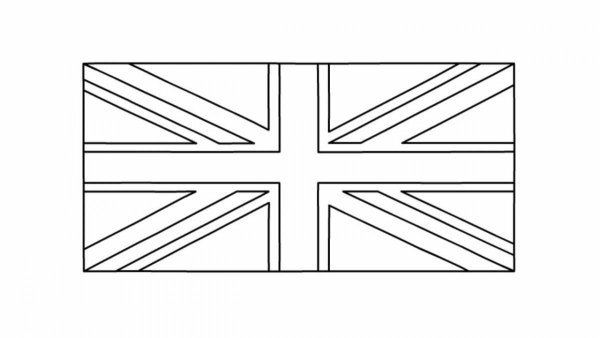 Флаг Великобритании раскраска