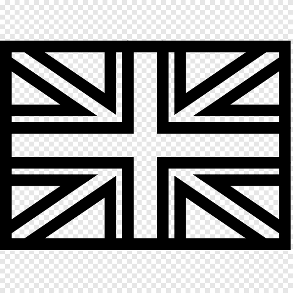 Британский флаг черно белый