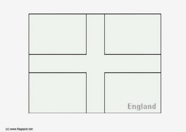 Флаг Англии раскраска