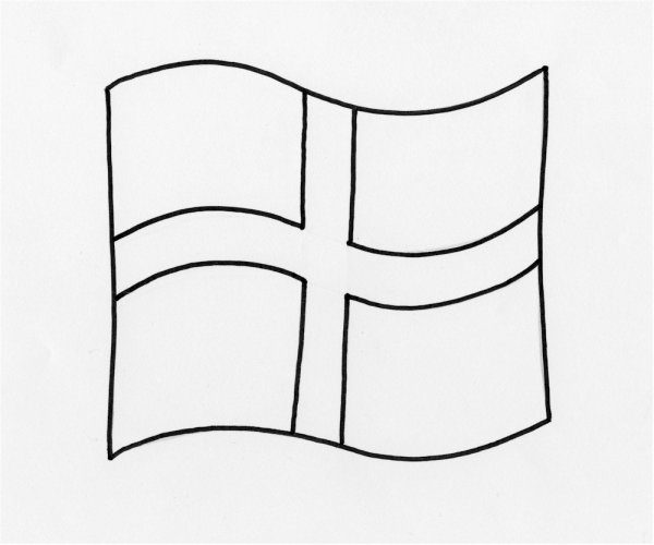 Флаг Англии раскраска