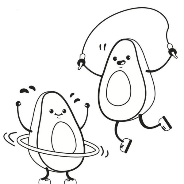 Раскраска авокадо