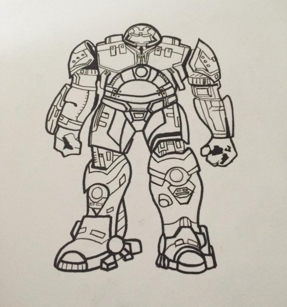 Железный человек Халкбастер рисунок