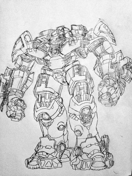 Раскраска Железный человек Халк Бастер