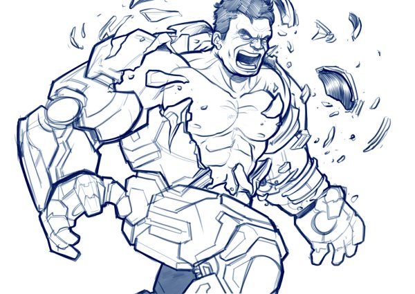 Раскраска Железный человек Халкбастер