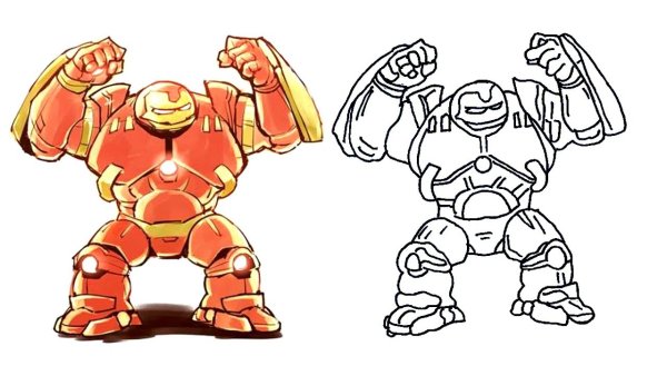 Раскраска Халкбастер против Халка