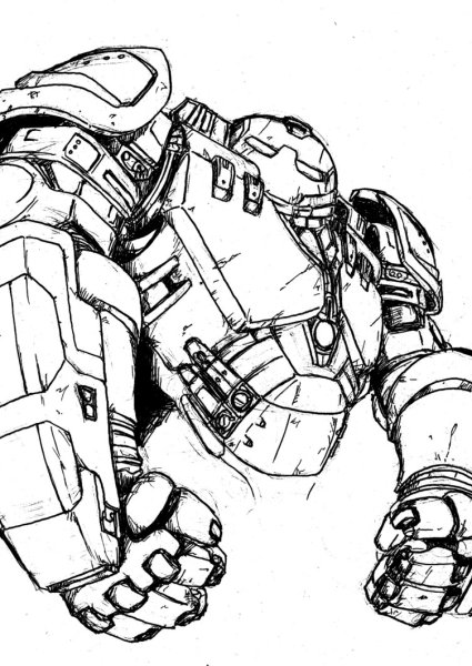 Железный человек раскраска Марк Халкбастер